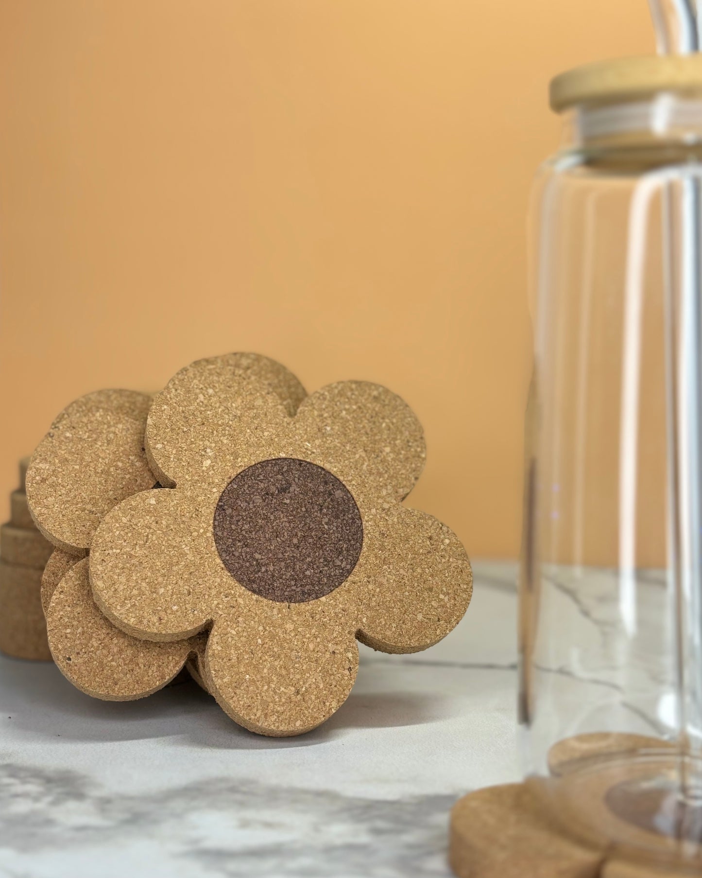 Sous-verre en liège - Fleur