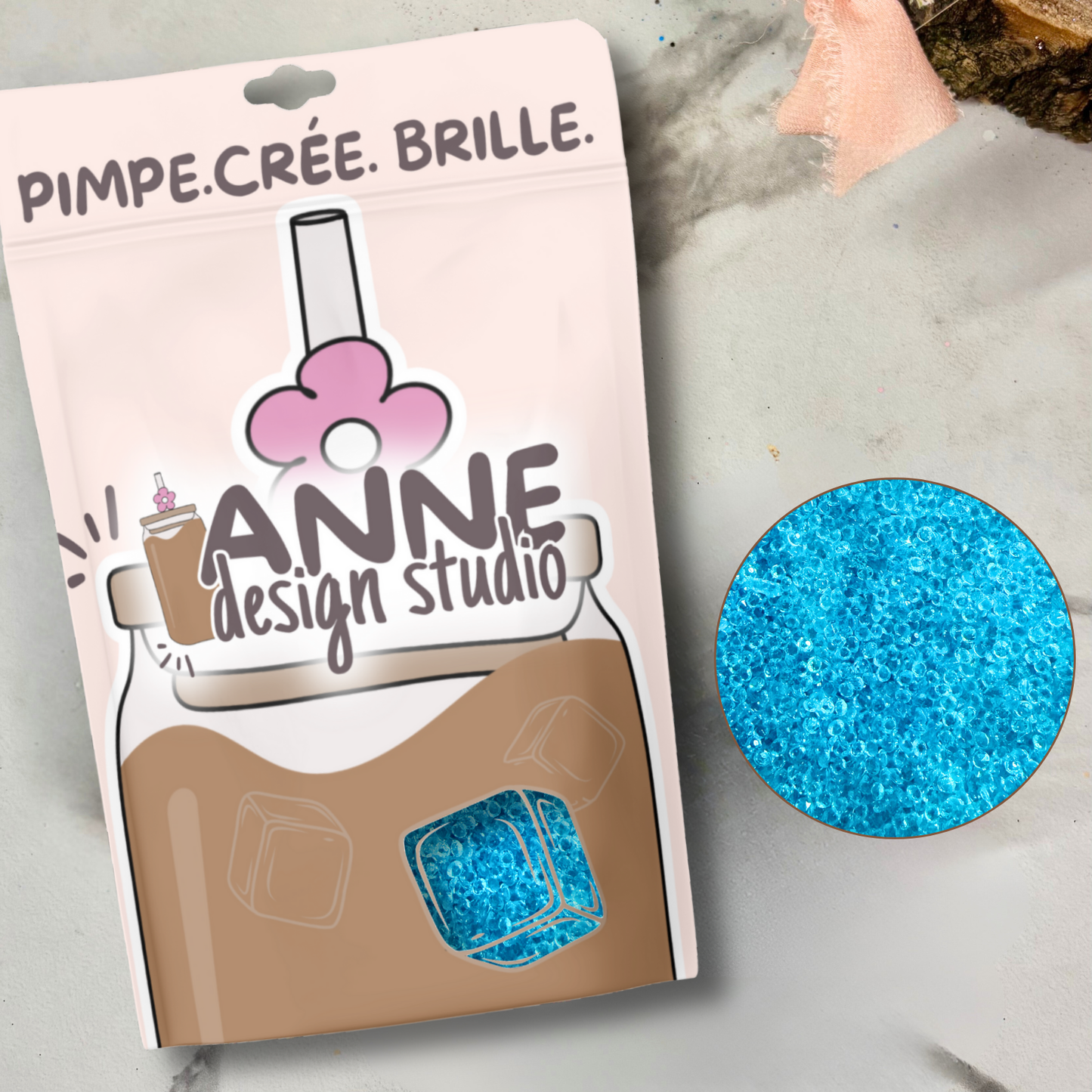 Minis diamant en acrylique | Azur