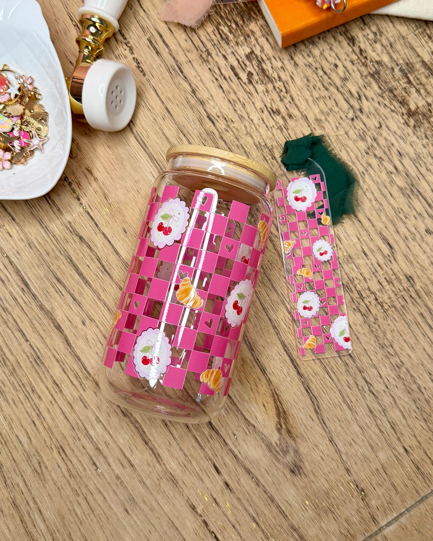 Duo damier rose