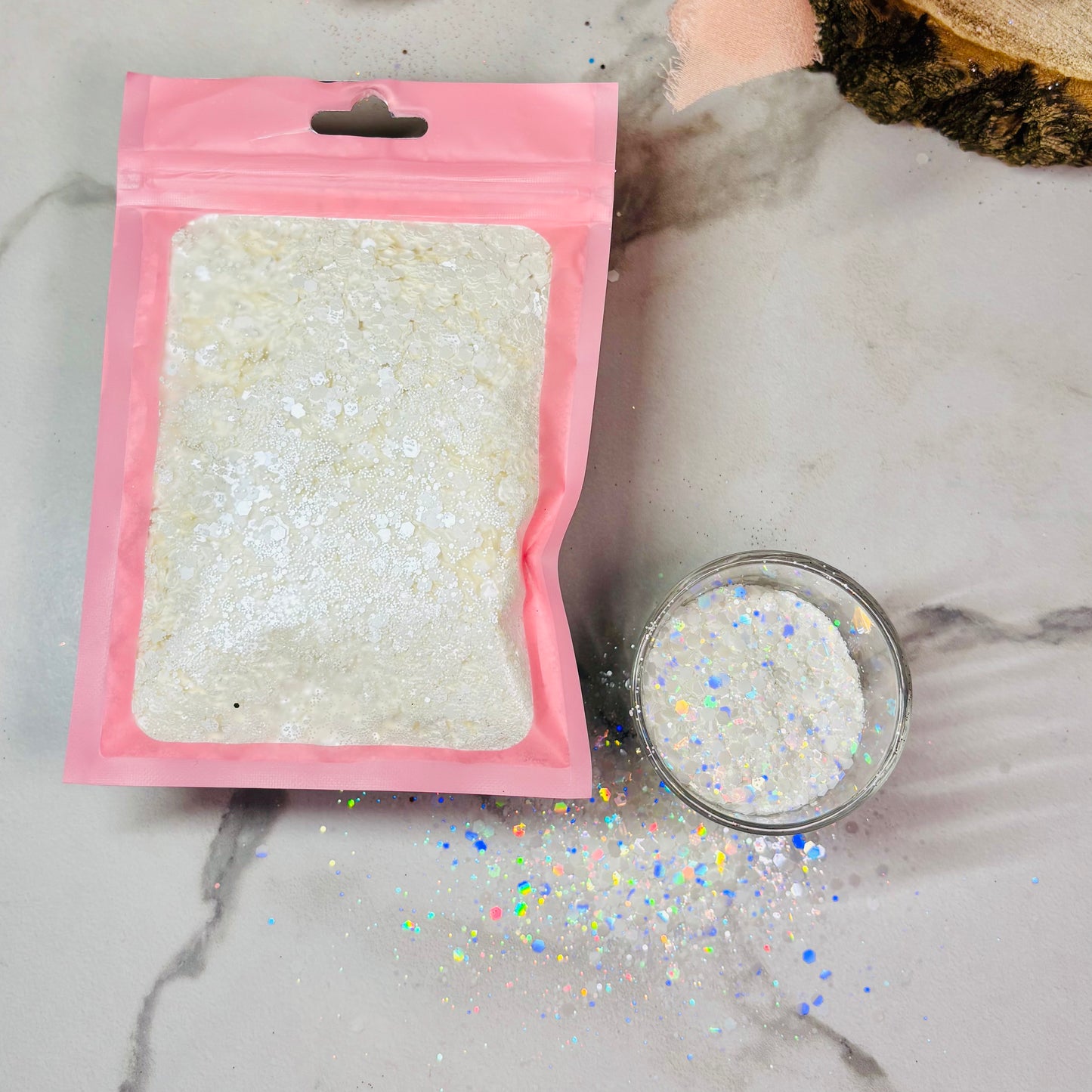 Paillettes holographiques | Blanc