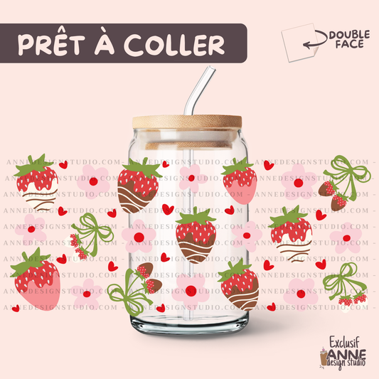 Autocollants UV DTF | Fraises enrobées