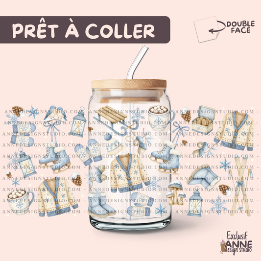 Autocollants UV DTF | Hiver cozy