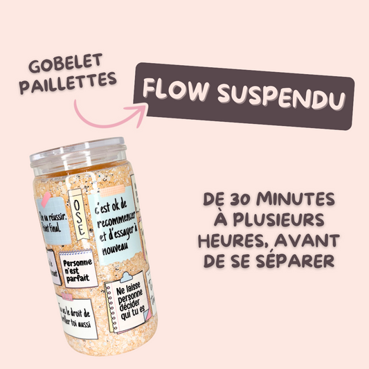 Personnalise ton gobelet à paillettes suspendues