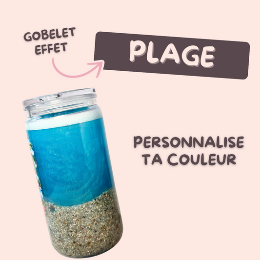 Personnalise ton gobelet effet plage