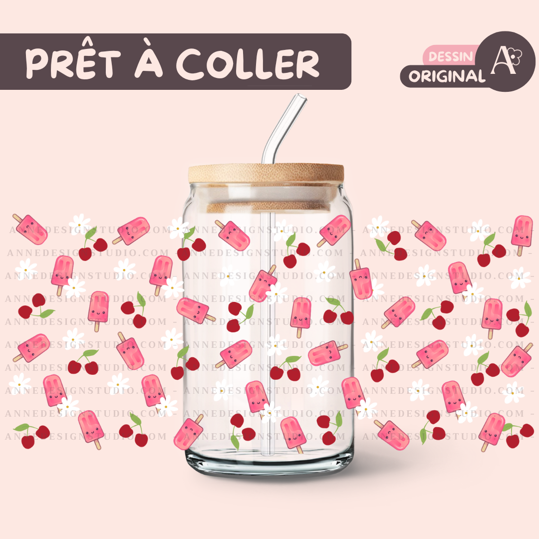 Autocollants UV DTF | Cerises