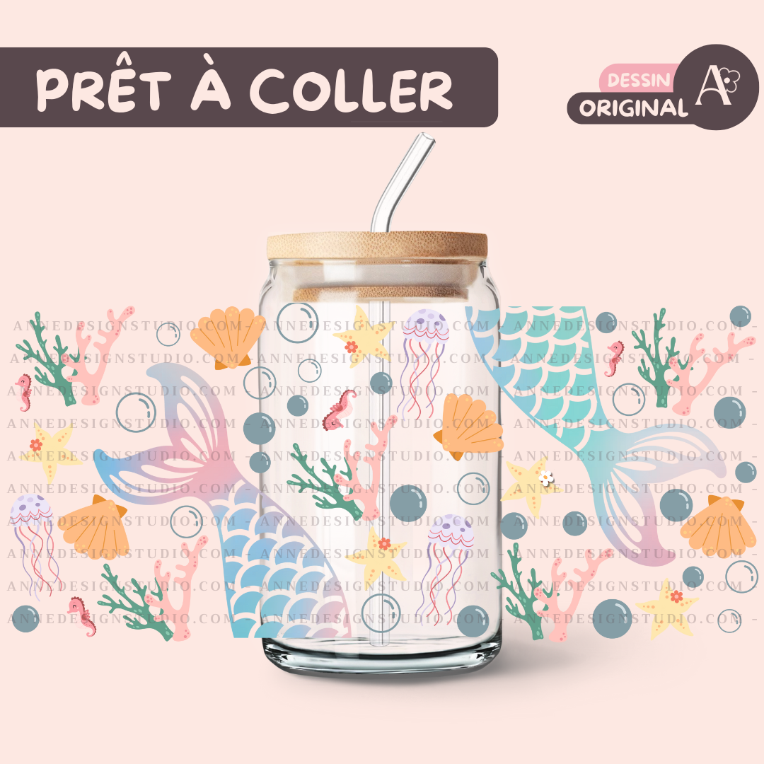 Autocollants UV DTF | Sirène