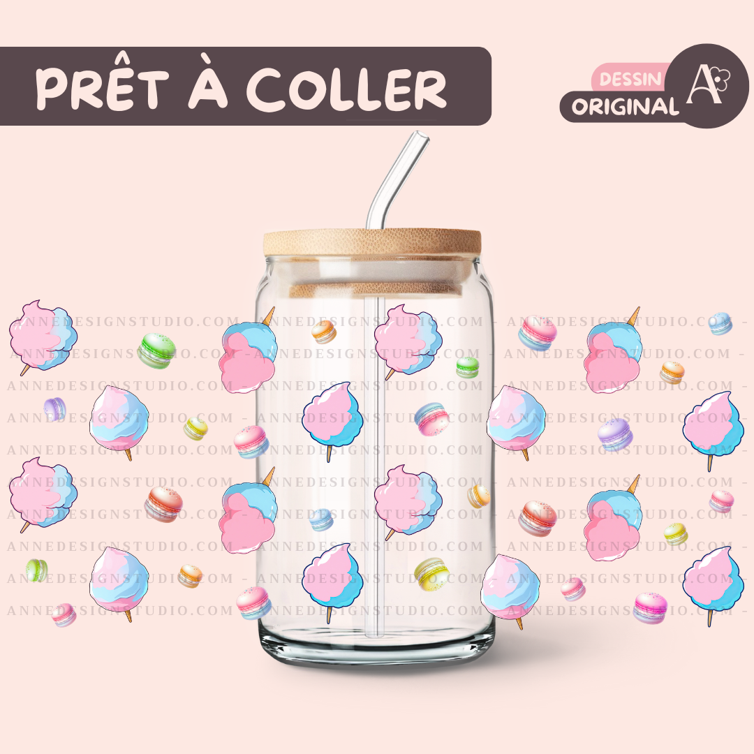 Autocollants UV DTF | Barbe à papa