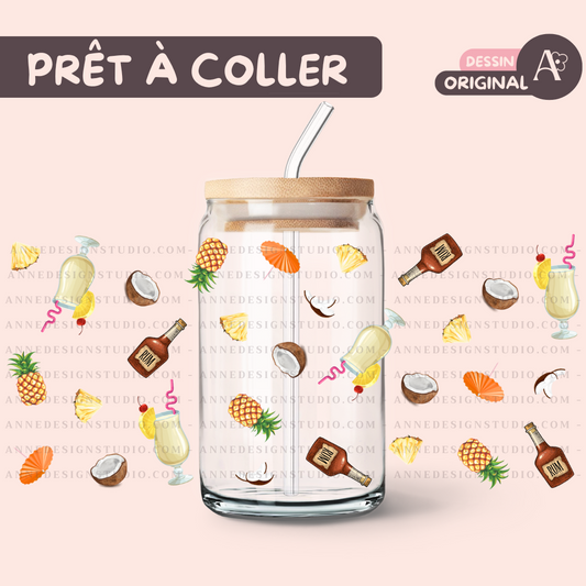 Autocollants UV DTF | Piña Colada