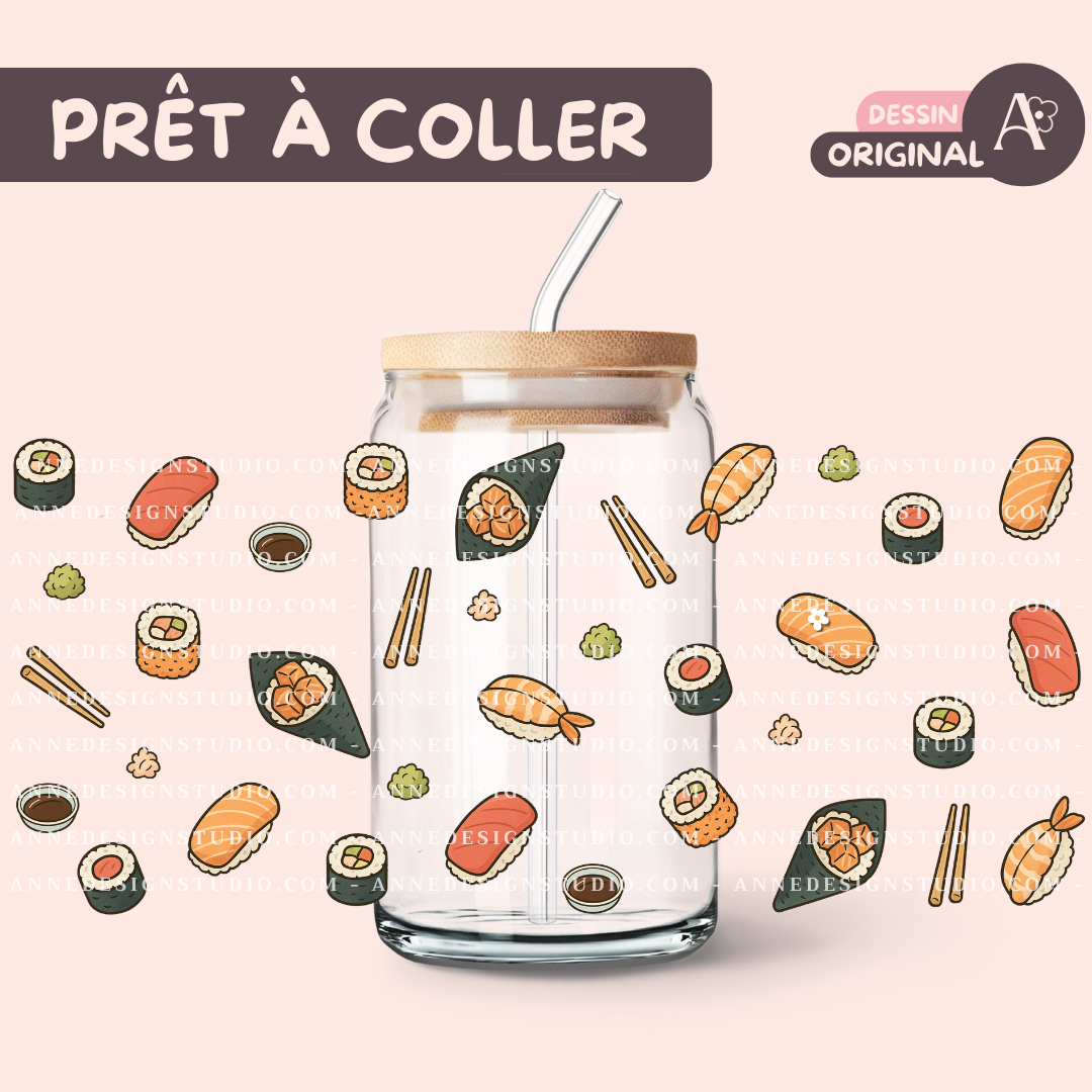 Autocollants UV DTF | Sushi