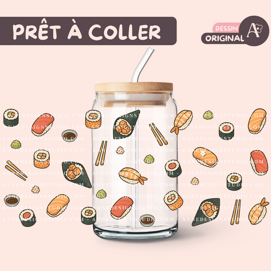 Autocollants UV DTF | Sushi