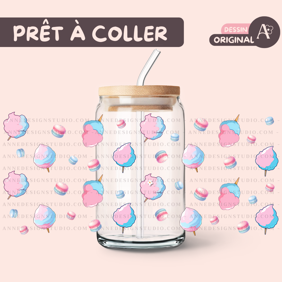 Autocollants UV DTF | Barbe à papa