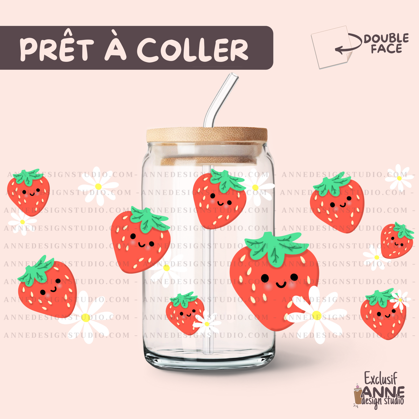Autocollants UV DTF | Fraises