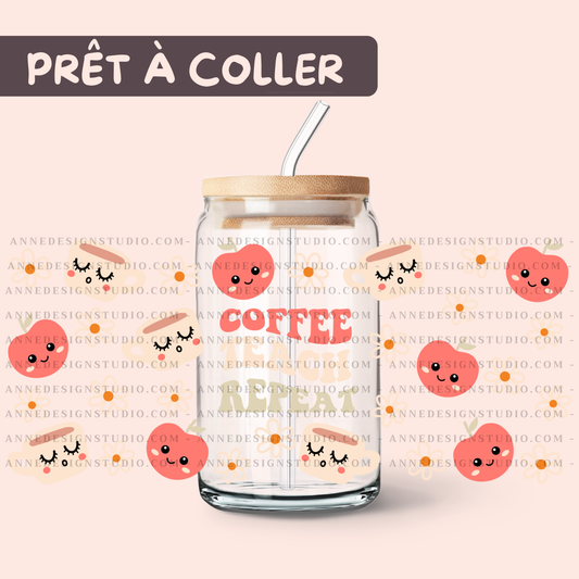 Autocollants UV DTF | Coffee Teach Repeat