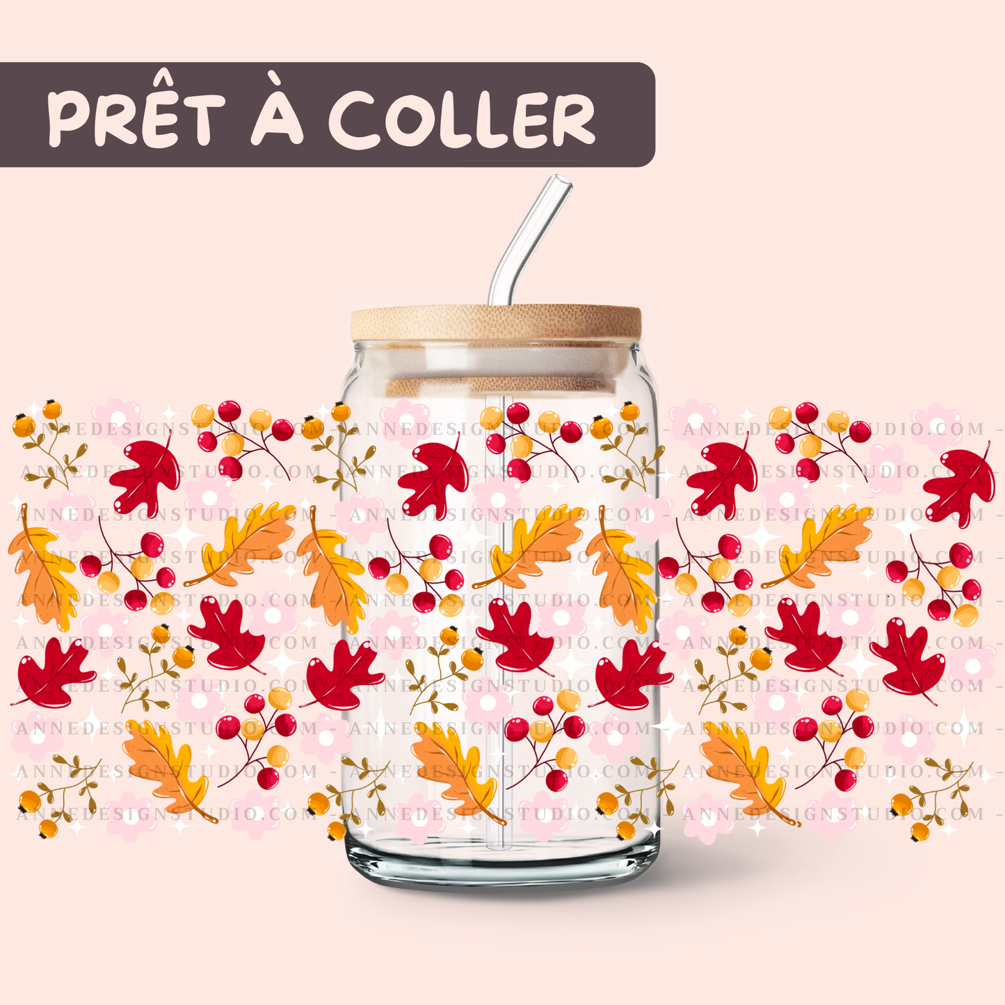 Autocollants UV DTF | Feuilles d'hiver