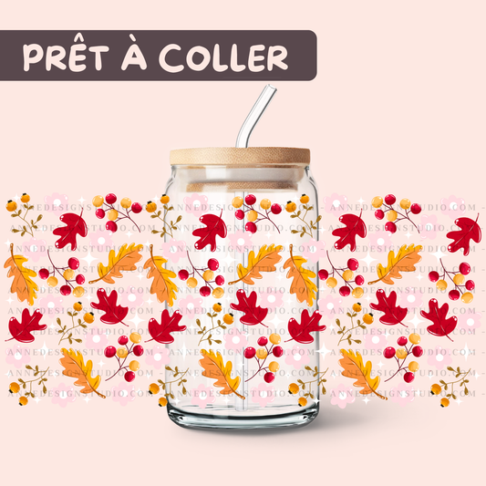 Autocollants UV DTF | Feuilles d'hiver