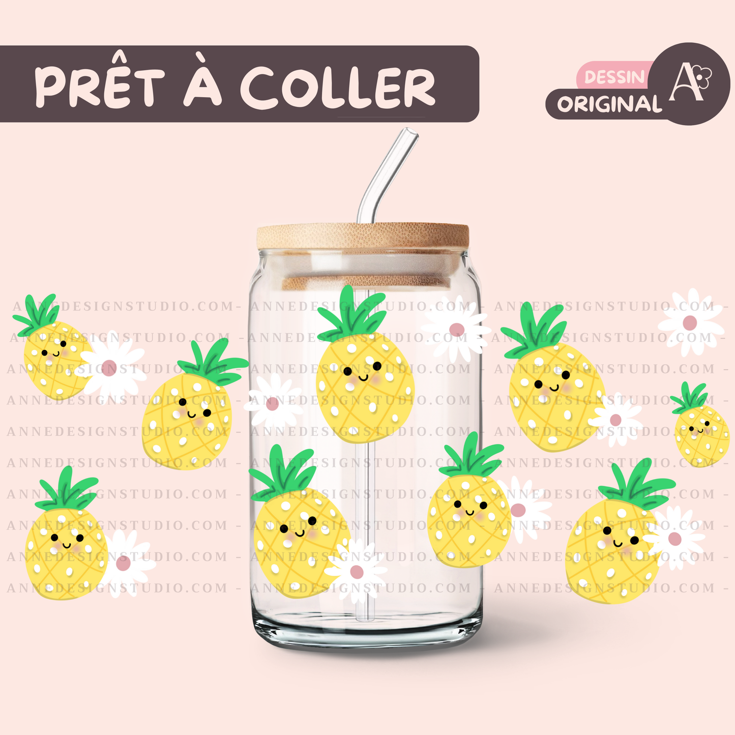 Autocollants UV DTF | Ananas