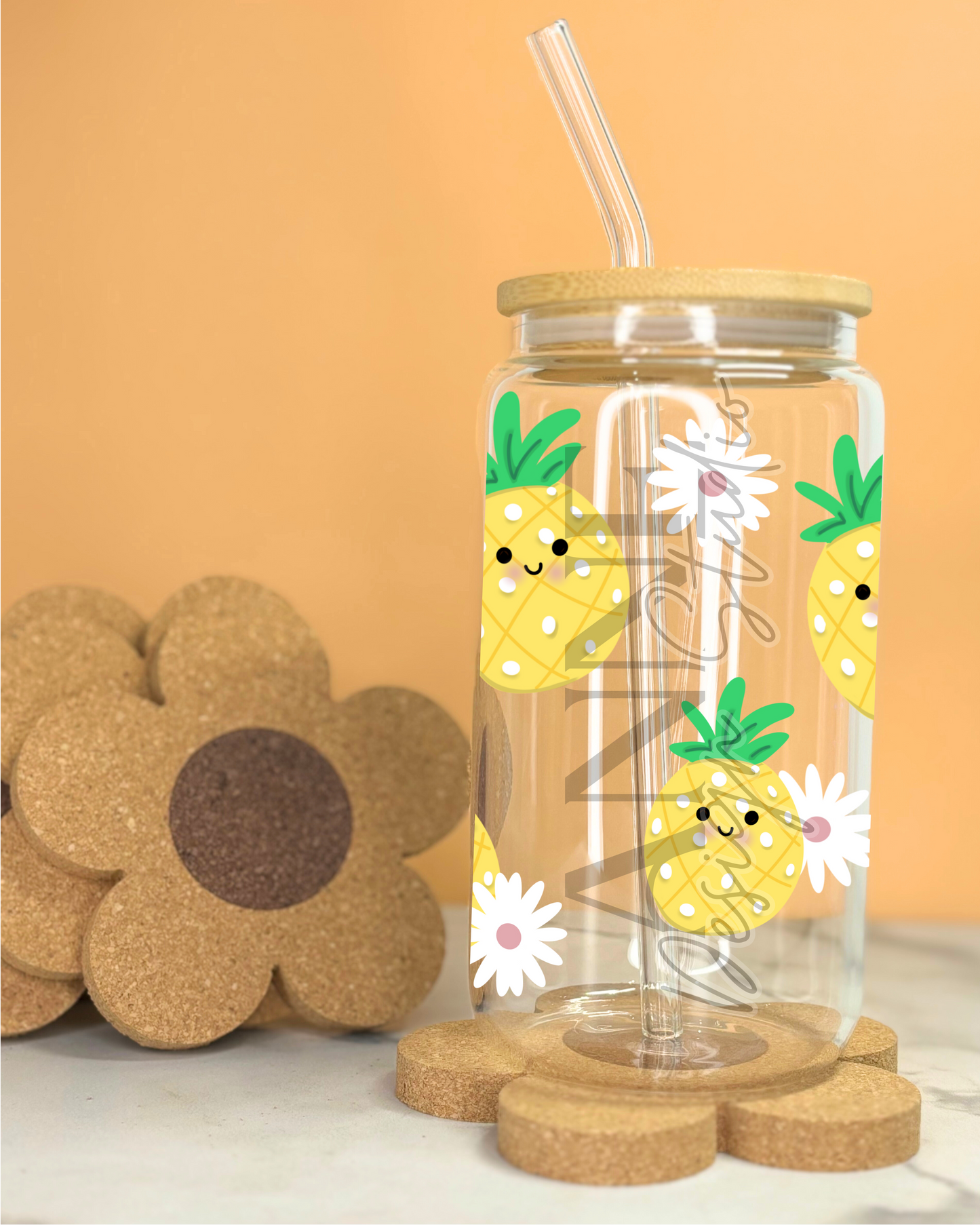 Sous-verre en liège - Fleur