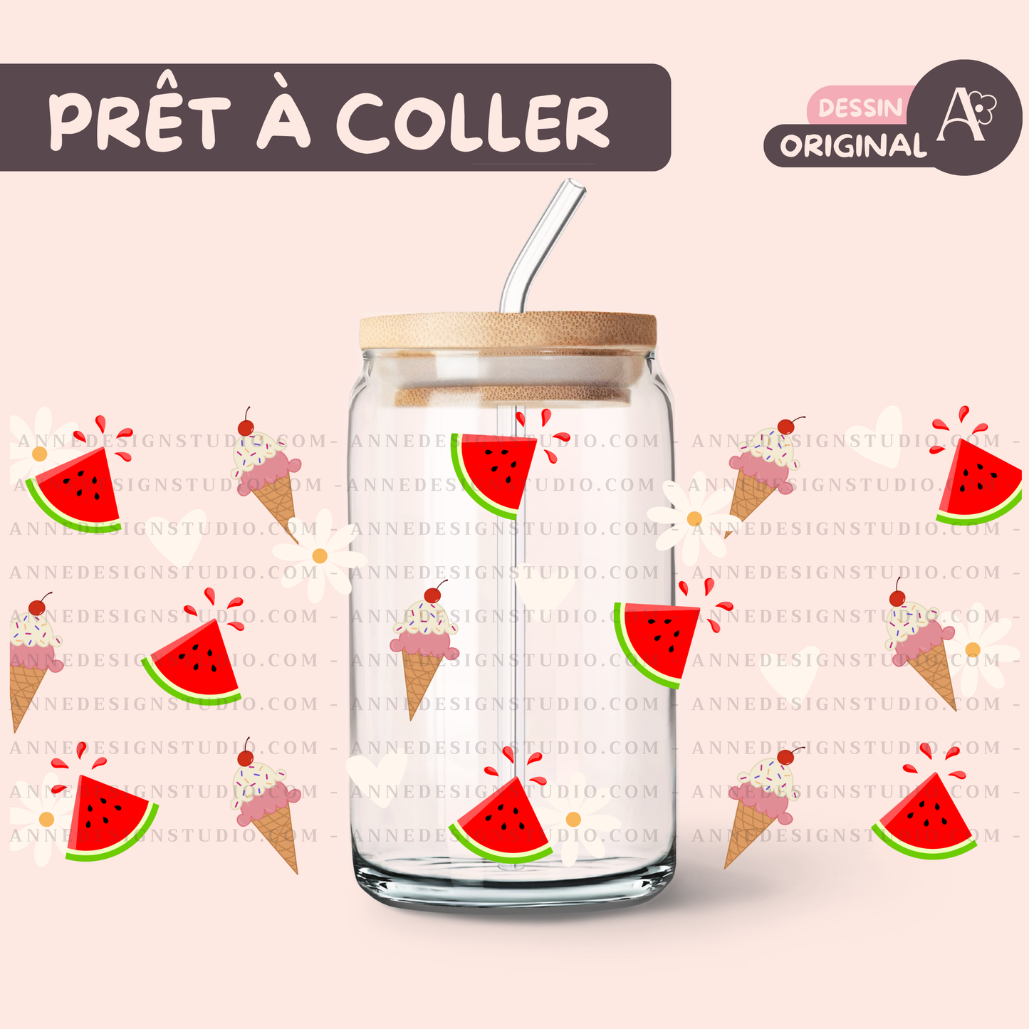 Autocollants UV DTF | Pastèque