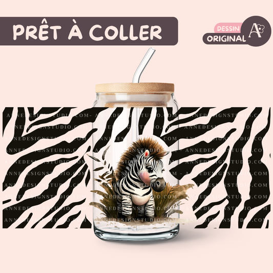 Autocollants UV DTF | Zèbre