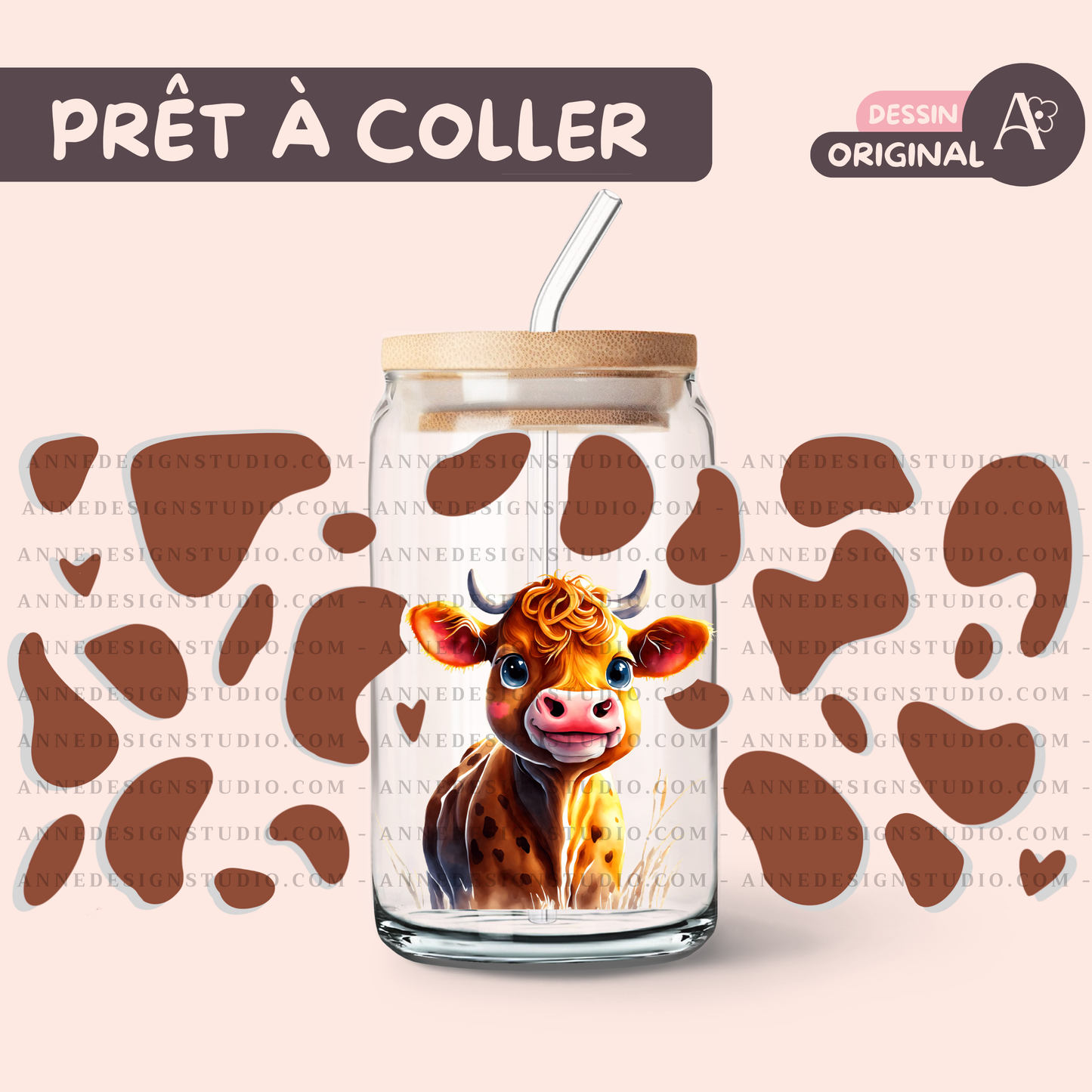 Autocollants UV DTF | Vache