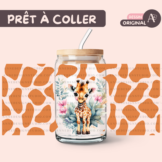 Autocollants UV DTF | Bébé giraffe