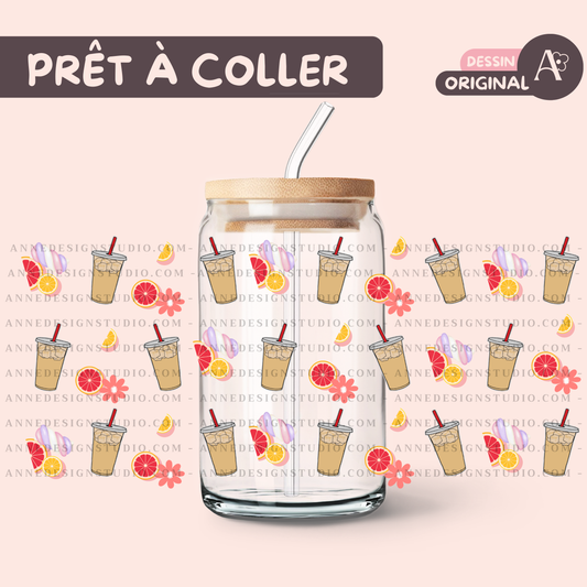 Autocollants UV DTF | Agrumes & café