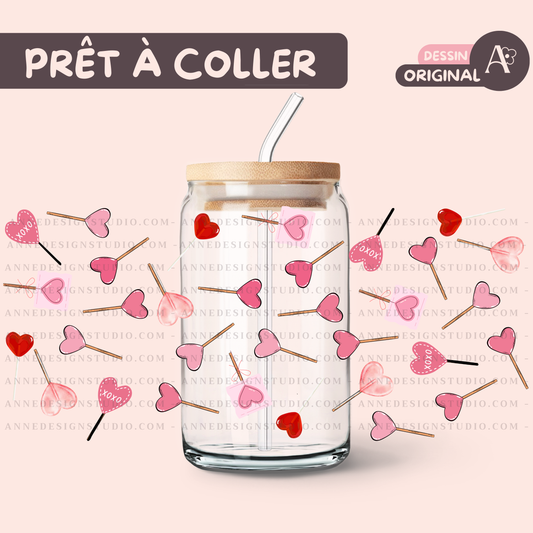 Autocollants UV DTF | Suçon d'amour