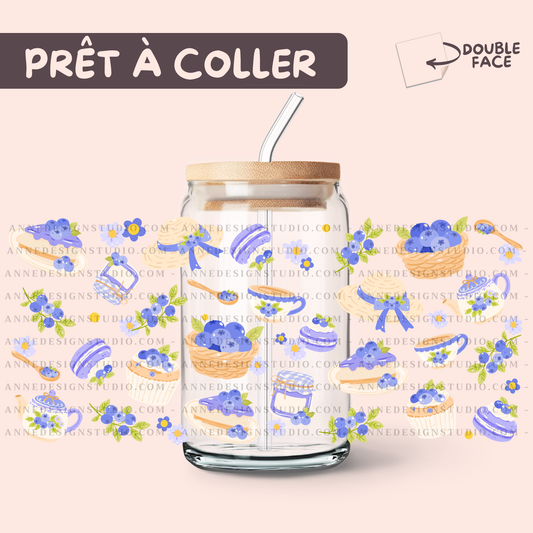 Autocollants UV DTF | Bleuet champêtre