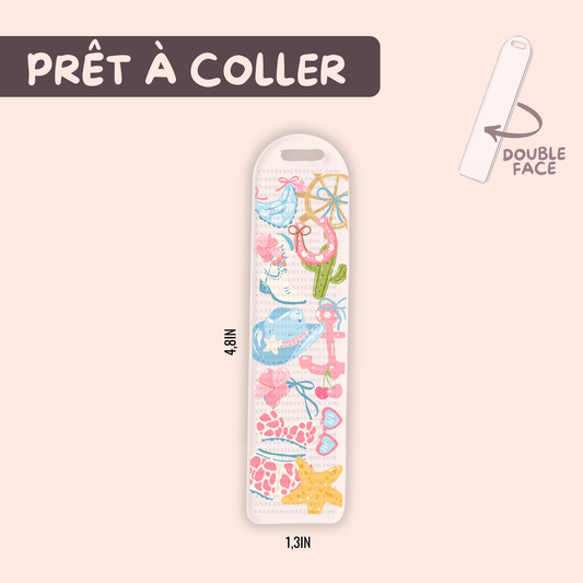 Autocollants pour signet UV DTF | Cowgirl beach