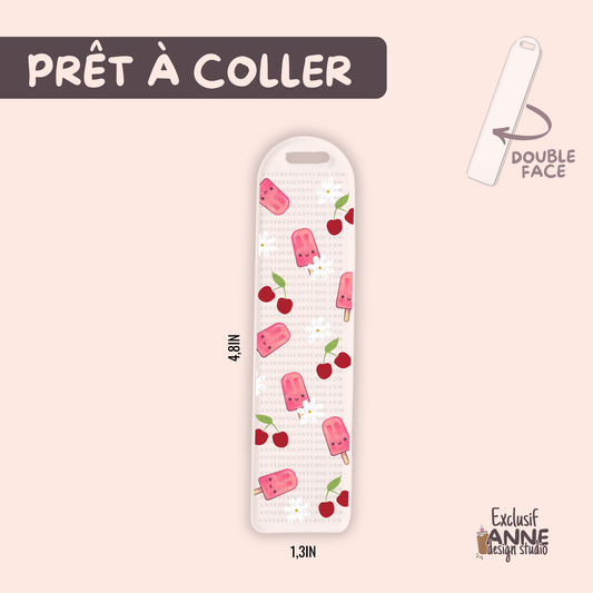 Autocollants pour signet UV DTF | Cerise