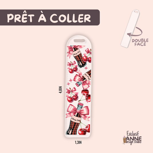 Autocollants pour signet UV DTF | Cherry coke