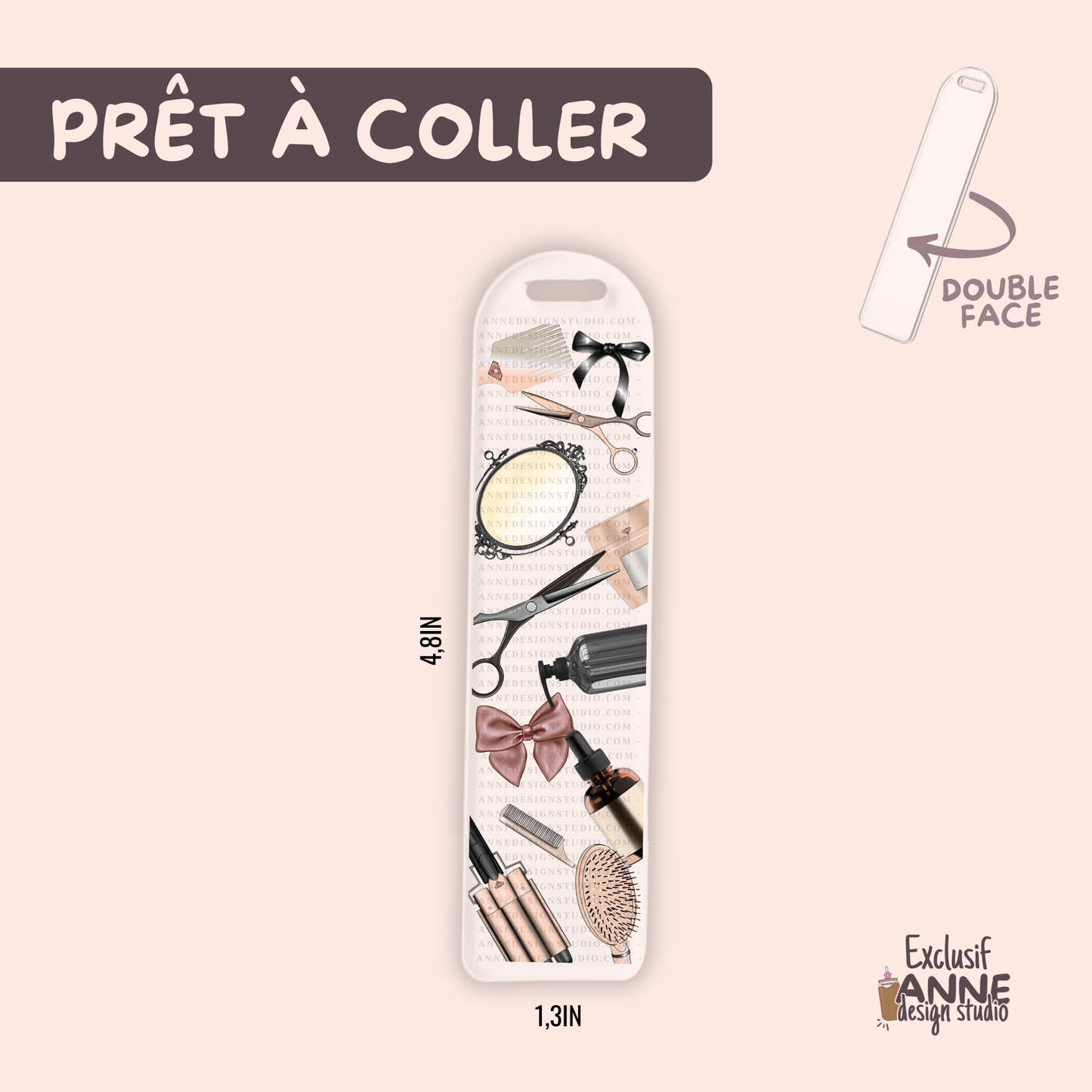 Autocollants pour signet UV DTF | Coiffeuse
