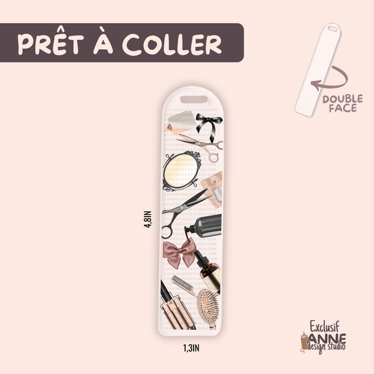 Autocollants pour signet UV DTF | Coiffeuse