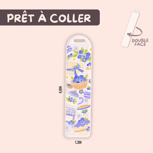Autocollants pour signet UV DTF | Bleuet champêtre