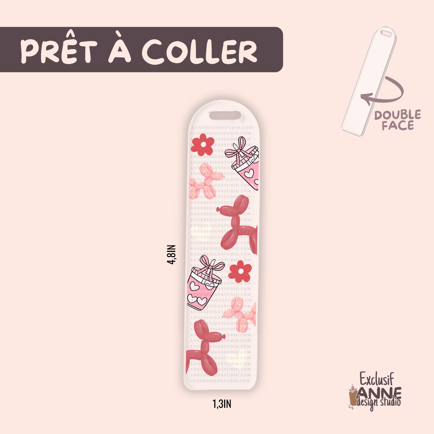 Autocollants pour signet UV DTF | Doggy love