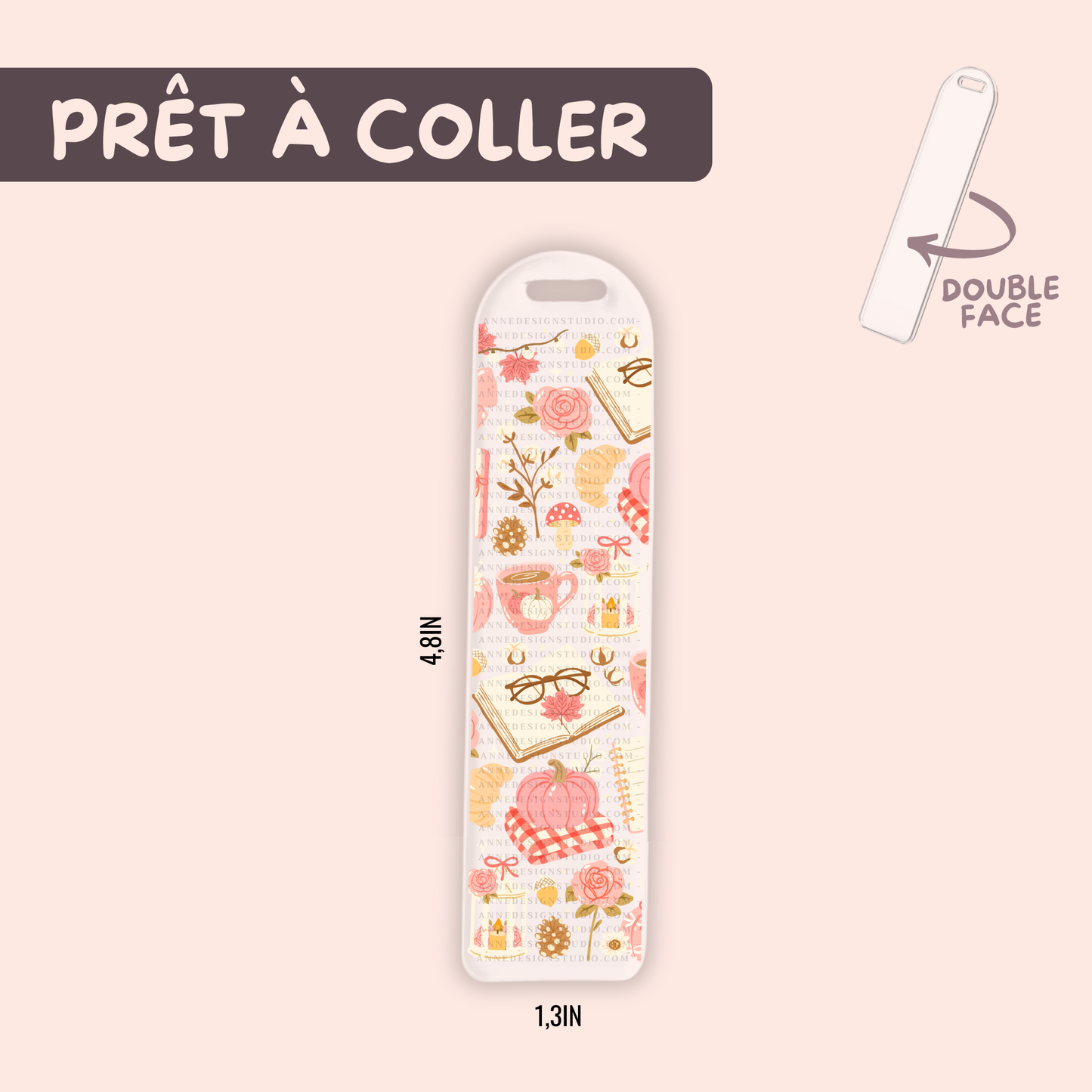 Autocollants pour signet UV DTF | Fall in love