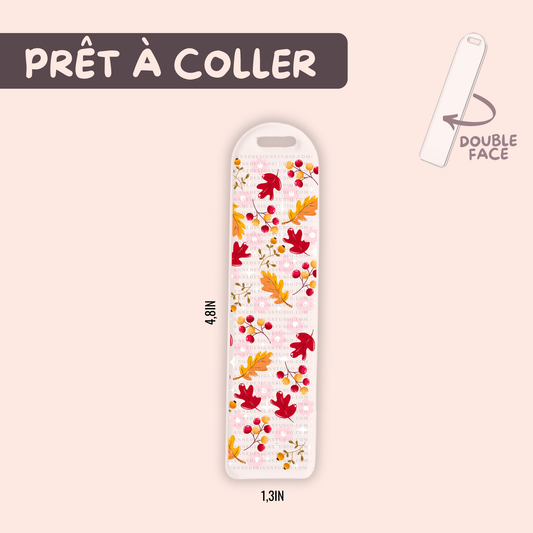 Autocollants pour signet UV DTF | Feuilles d'hiver