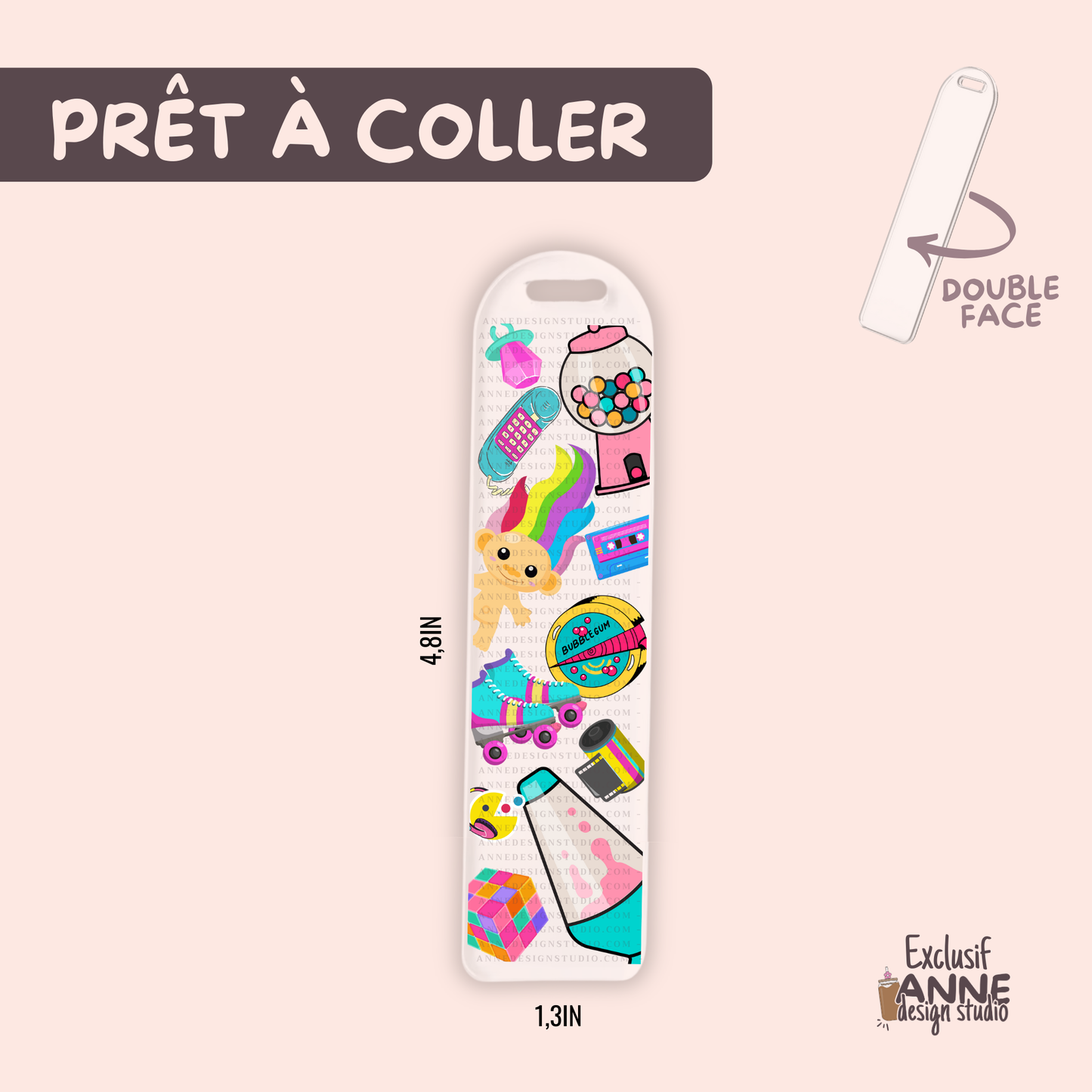 Autocollants pour signet UV DTF | 90's