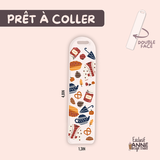 Autocollants pour signet UV DTF | Hello fall