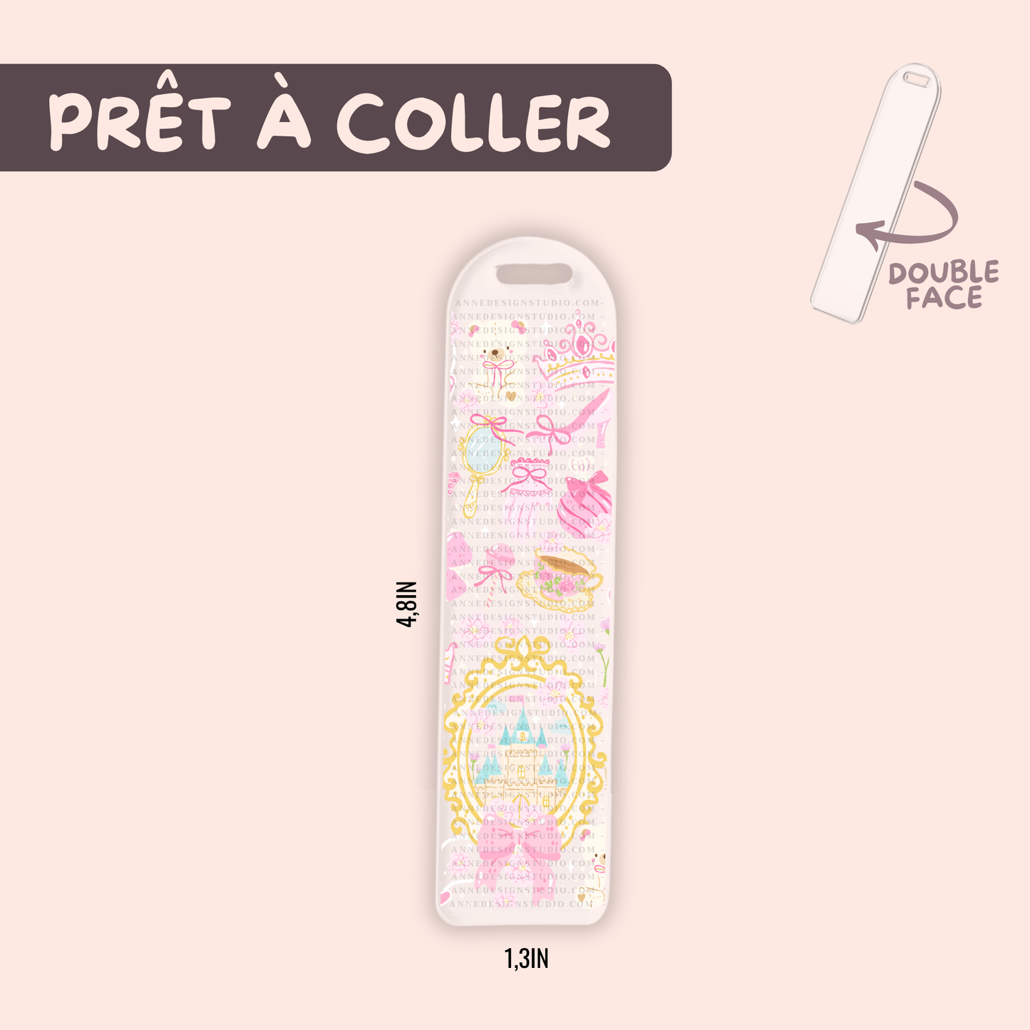 Autocollants pour signet UV DTF | Ma princesse