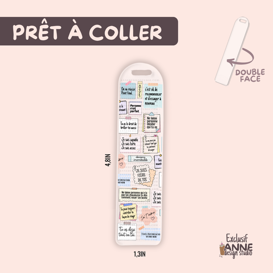 Autocollants pour signet UV DTF | Notes