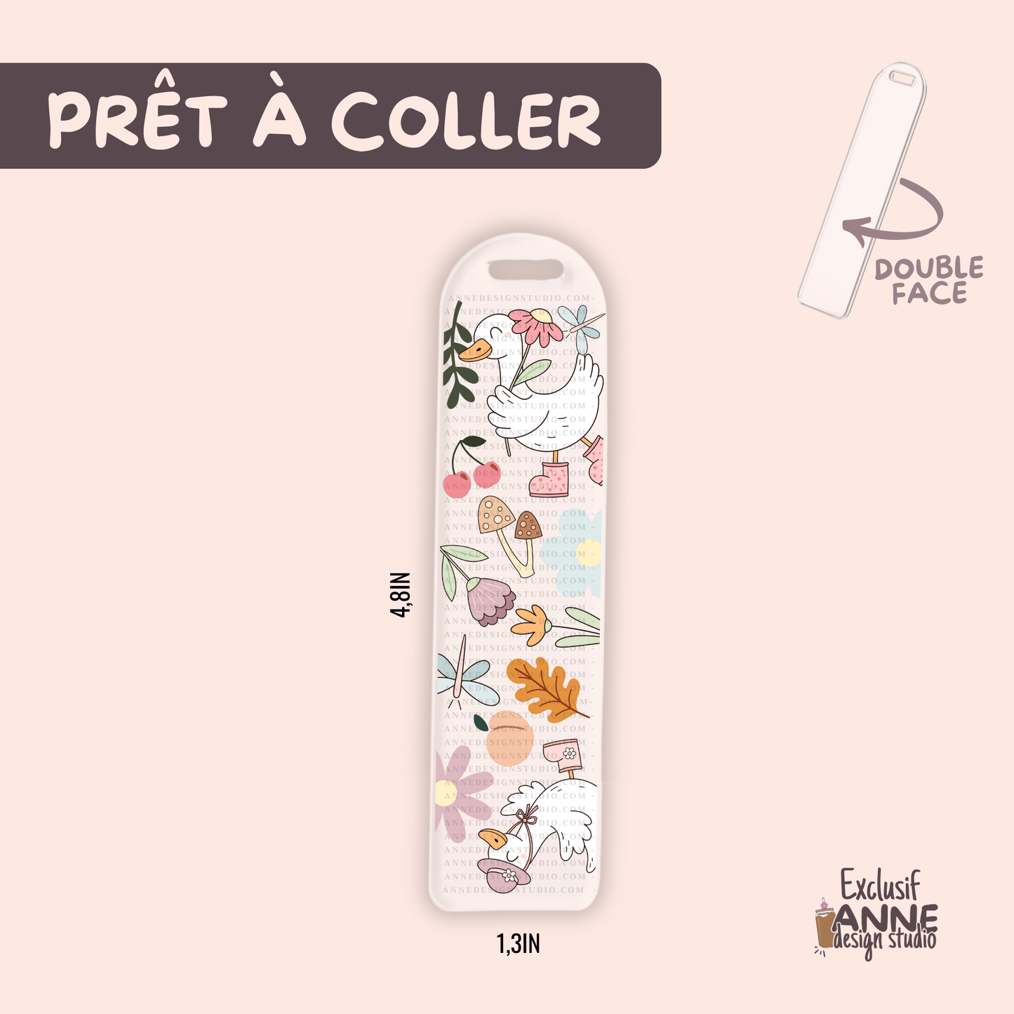 Autocollants pour signet UV DTF | Oies girly