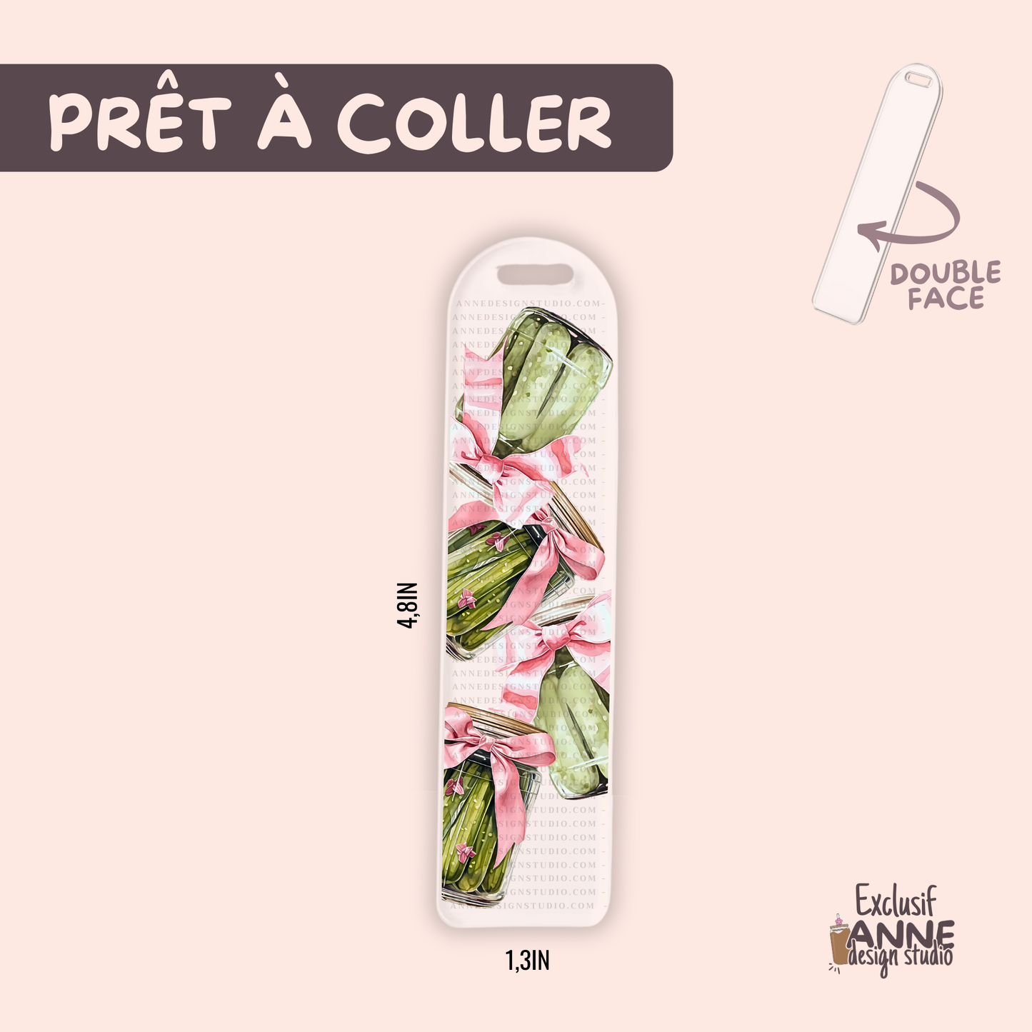 Autocollants pour signet UV DTF | Pickle queen