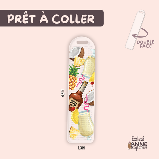 Autocollants pour signet UV DTF | Pina Colada