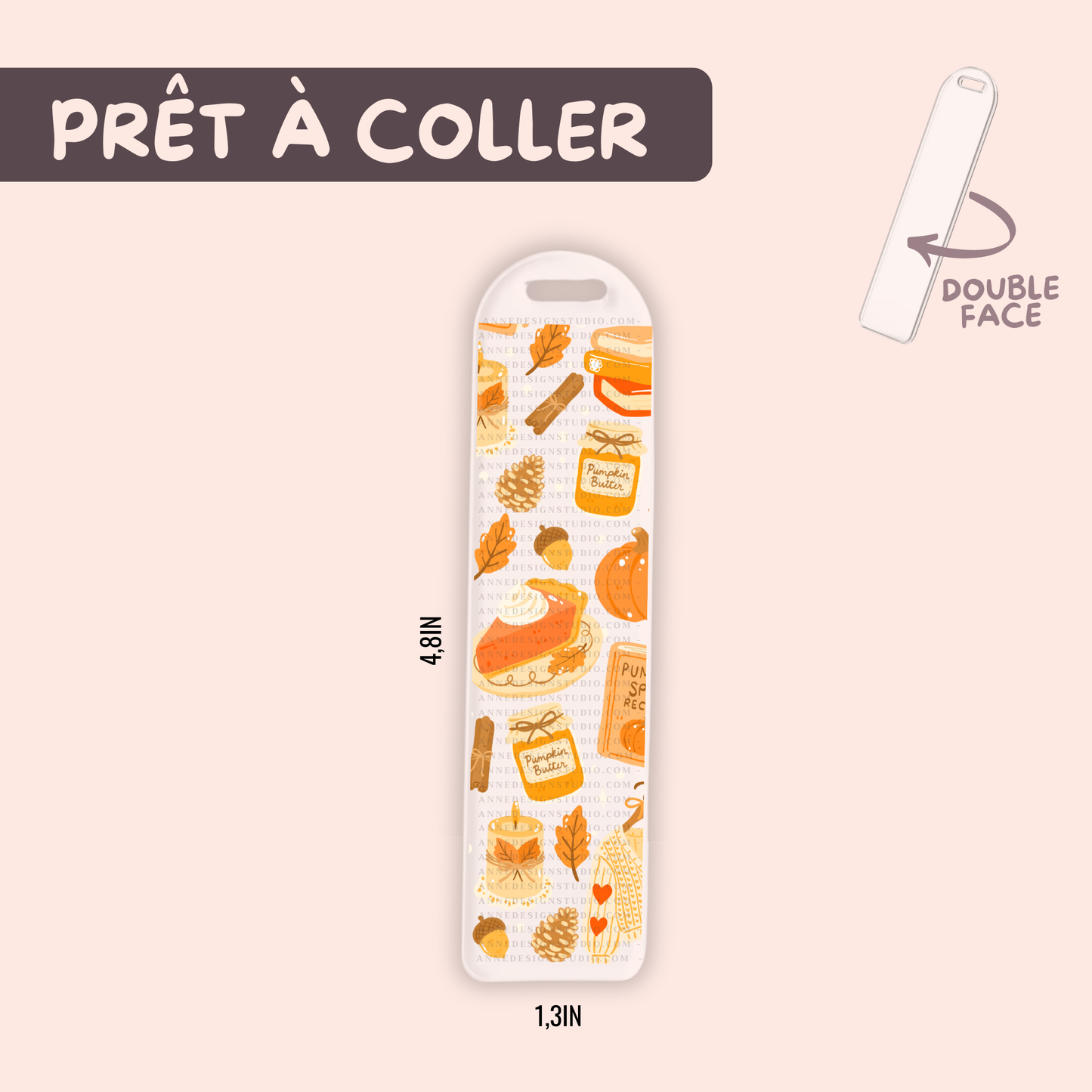 Autocollants pour signet UV DTF | Pumpkin spice