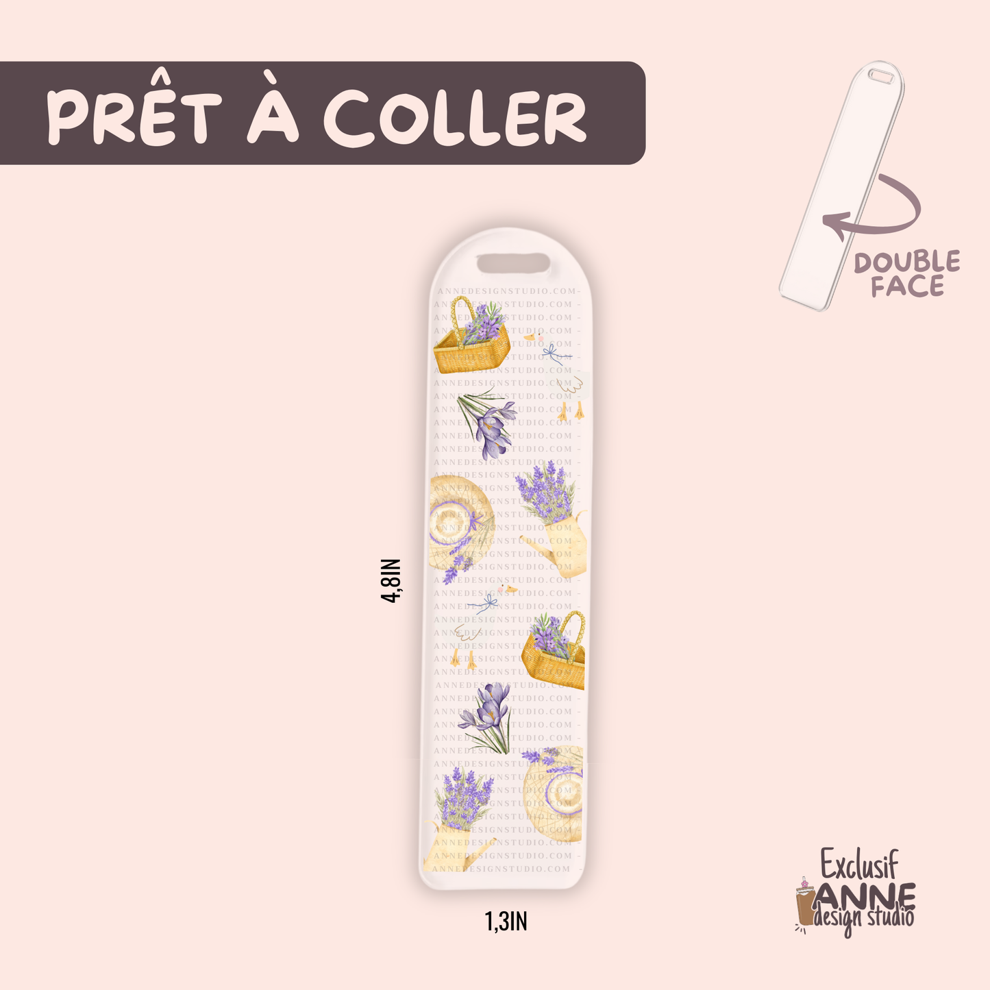 Autocollants pour signet UV DTF | Violette