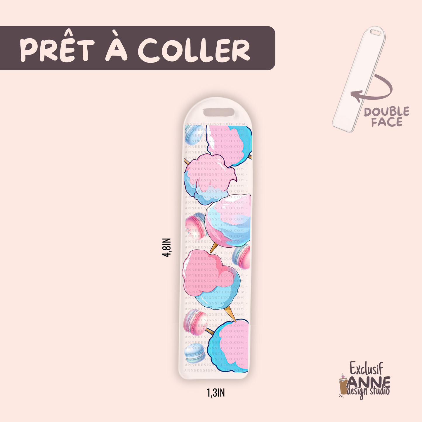 Autocollants pour signet UV DTF | Barbe à papa