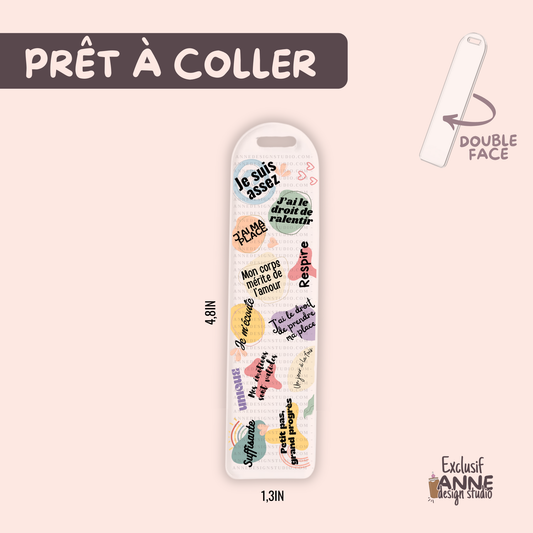 Autocollants pour signet UV DTF | Affirmation mentale