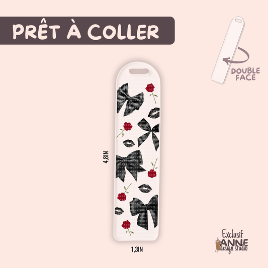 Autocollants pour signet UV DTF | Boucles noires