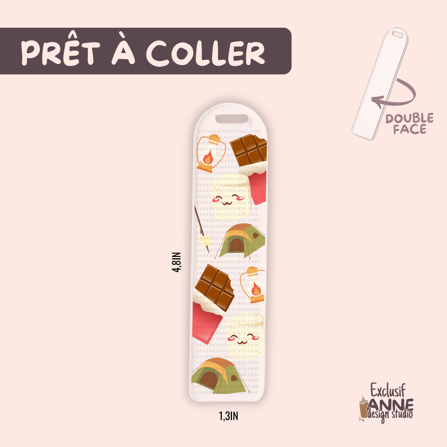 Autocollants pour signet UV DTF | Camping